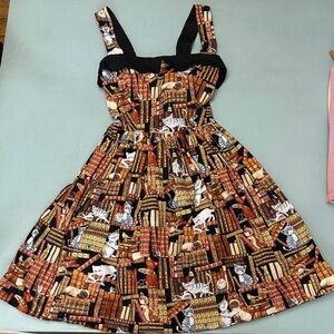 Vintage Book Print Dress